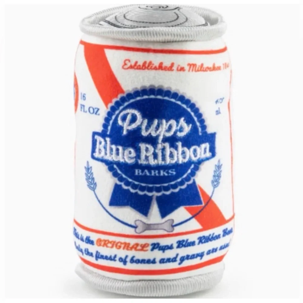 Pups Blue Ribbon Barks Toy White/Blue/Red